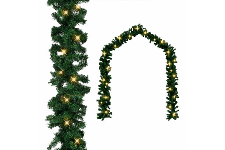 Julegarland med LED-lys 10 m - Hvit - Innredning - Dekorasjon & innredningsdetaljer - Julepynt & juledekorasjon