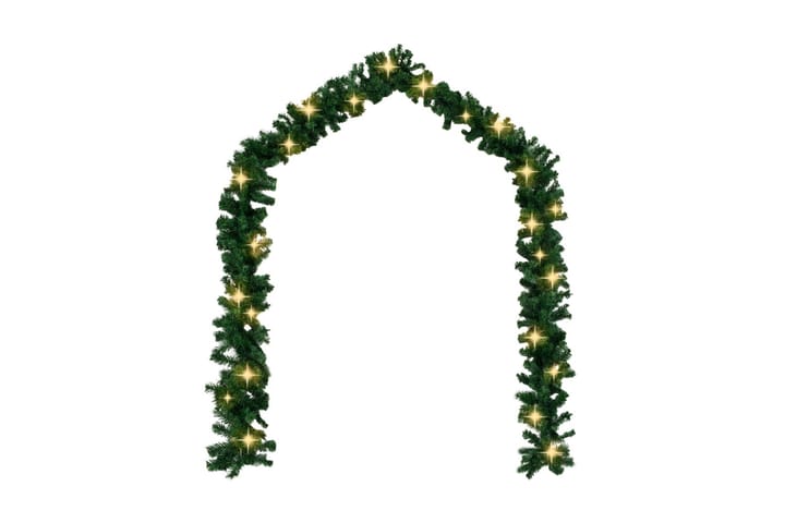 Julegarland med LED-lys 5 m - Hvit - Interiør - Dekorasjon & innredningsdetaljer - Julepynt & juledekorasjon - Julekrans