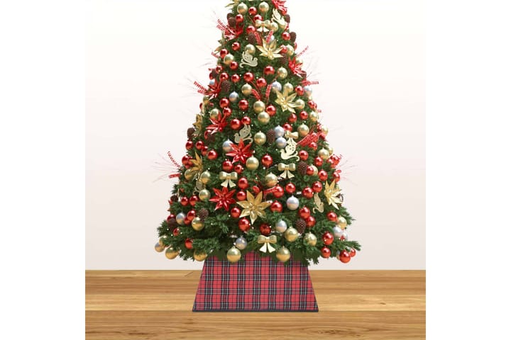 Juletreskjørt rødt og svart 48x48x25 cm - Rød - Innredning - Dekorasjon & innredningsdetaljer - Julepynt & juledekorasjon