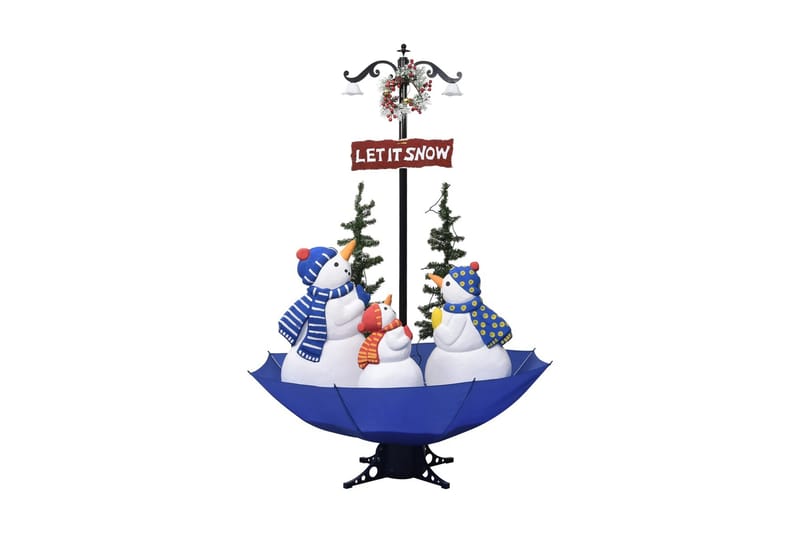 Kunstig juletre med snø & paraplyfot blå 170 cm PVC - Innredning - Dekorasjon - Julepynt & juledekorasjon