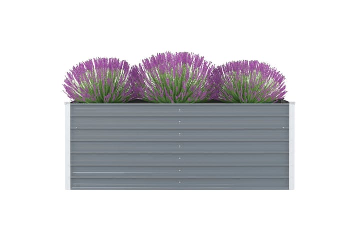 Forhøyet hagebed 160x80x45 cm galvanisert stål grå - Hagemøbler & utemiljø - Balkong & terrasse - Balkongdyrking - Blomsterkasser
