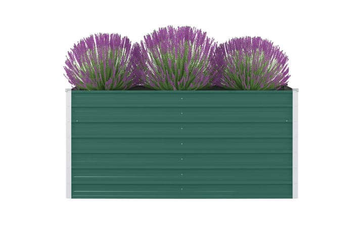 Forhøyet hagebed 160x80x77 cm galvanisert stål grønn - Hagemøbler & utemiljø - Balkong & terrasse - Balkongdyrking - Blomsterkasser