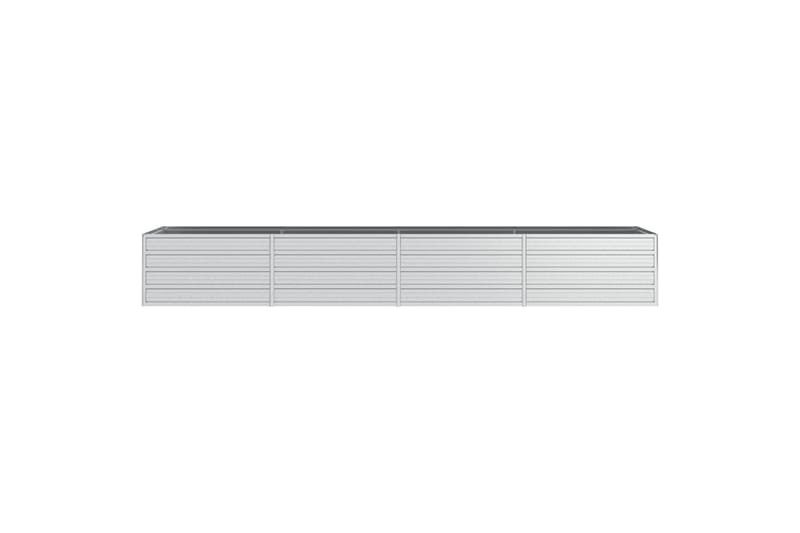 Høybed 320x80x45 cm galvanisert stål sølv - Silver - Innredning - Dekorasjon & innredningsdetaljer - Krukker - Hagekrukker