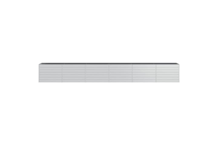 Høybed 600x80x77 cm galvanisert stål sølv - Silver - Interiør - Dekorasjon & innredningsdetaljer - Krukker - Utepotter