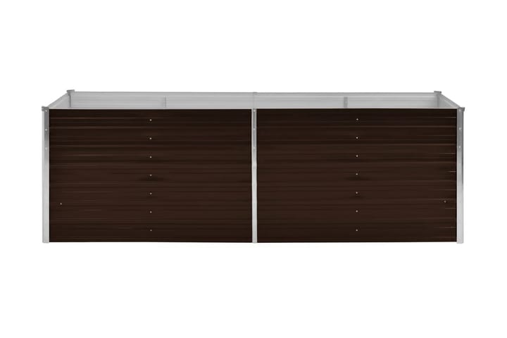 Høybed brun 240x80x77 cm galvanisert stål - Brun - Innredning - Dekorasjon & innredningsdetaljer - Krukker - Hagekrukker
