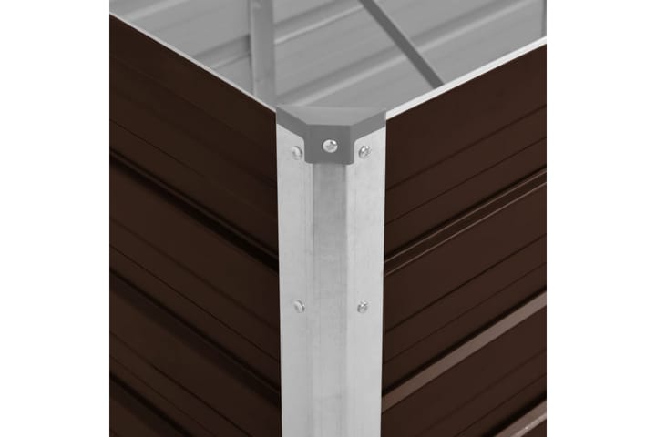 Høybed brun 240x80x77 cm galvanisert stål - Brun - Innredning - Dekorasjon & innredningsdetaljer - Krukker - Hagekrukker