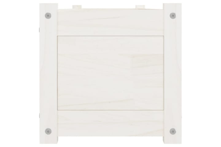 Høybed hvit 150x31x31 cm heltre furu - Hvit - Interiør - Dekorasjon & innredningsdetaljer - Krukker - Utepotter