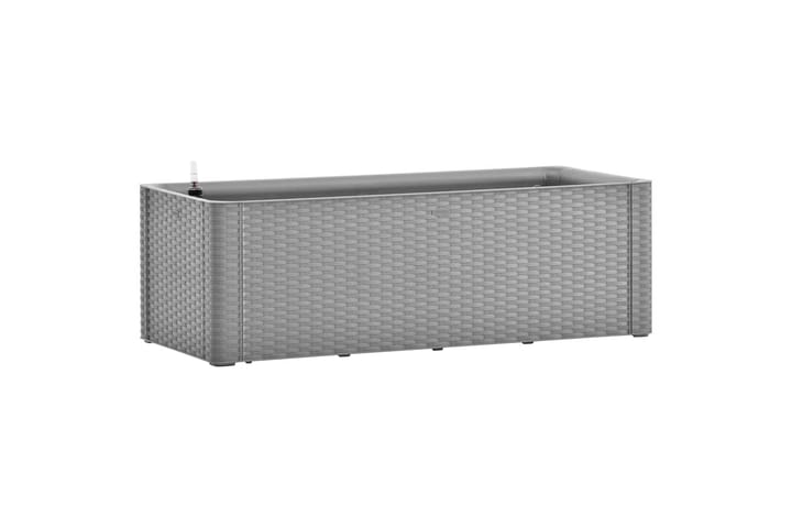 Høybed med selvvanningssystem grå 100x43x33 cm - Grå - Interiør - Dekorasjon & innredningsdetaljer - Krukker - Utepotter