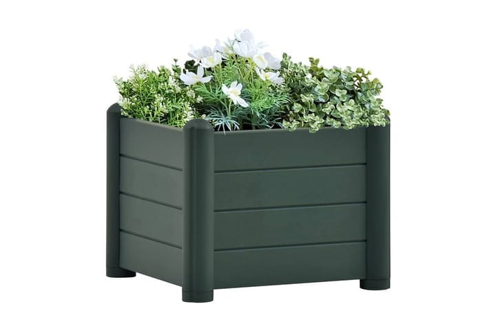 Høybed PP grønn 43x43x35 cm - Grønn - Hagemøbler & utemiljø - Balkong & terrasse - Balkongdyrking - Blomsterkasser