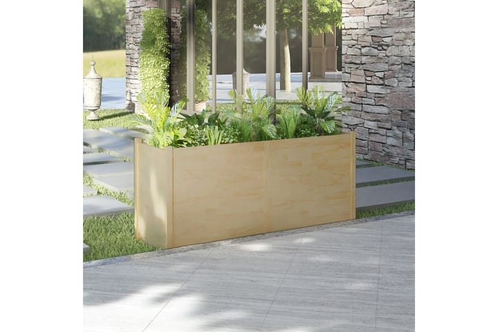 Plantekasse 150x50x70 cm heltre furu - Brun - Interiør - Dekorasjon & innredningsdetaljer - Krukker - Hagekrukker