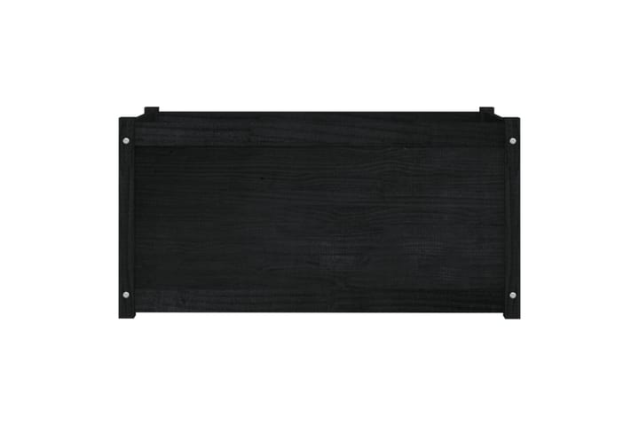 Plantekasse svart 100x50x50 cm heltre furu - Svart - Interiør - Dekorasjon & innredningsdetaljer - Krukker - Hagekrukker