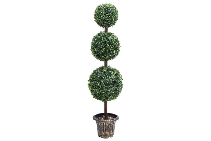 Kunstig buksbomplante med potte ballformet 118 cm grønn - grønn - Interiør - Dekorasjon & innredningsdetaljer - Pyntegjenstand - Blomsterdekorasjon
