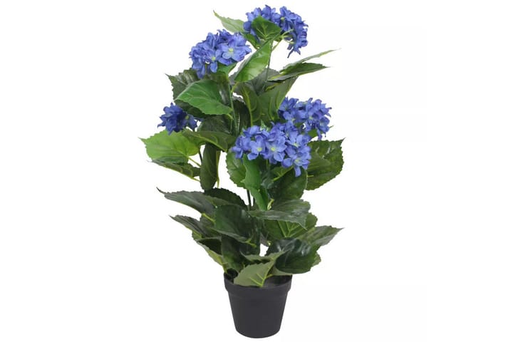 Kunstig hortensia med potte 60 cm blå - Grønn - Innredning - Dekorasjon & innredningsdetaljer - Pyntegjenstand - Blomsterdekorasjon