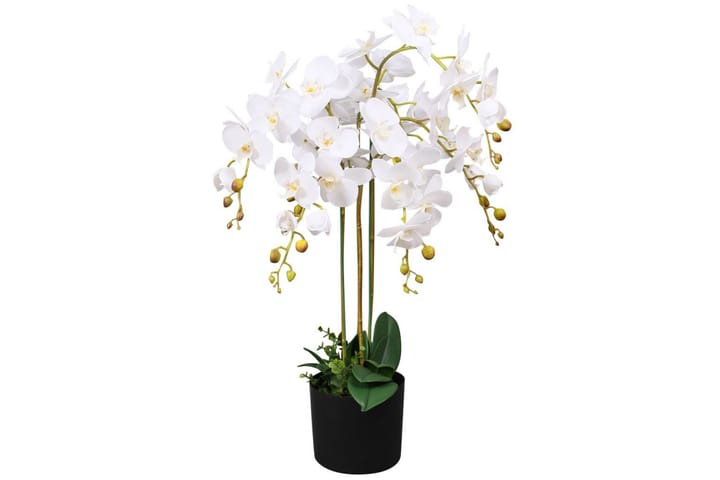Kunstig Orkidé med Potte 75 cm Hvit - Innredning - Dekorasjon & innredningsdetaljer - Pyntegjenstand - Blomsterdekorasjon
