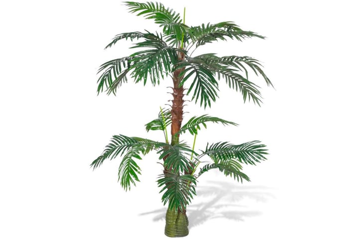 Kunstig palmetre 150 cm - Grønn|Hvit - Innredning - Dekorasjon & innredningsdetaljer - Pyntegjenstand - Blomsterdekorasjon