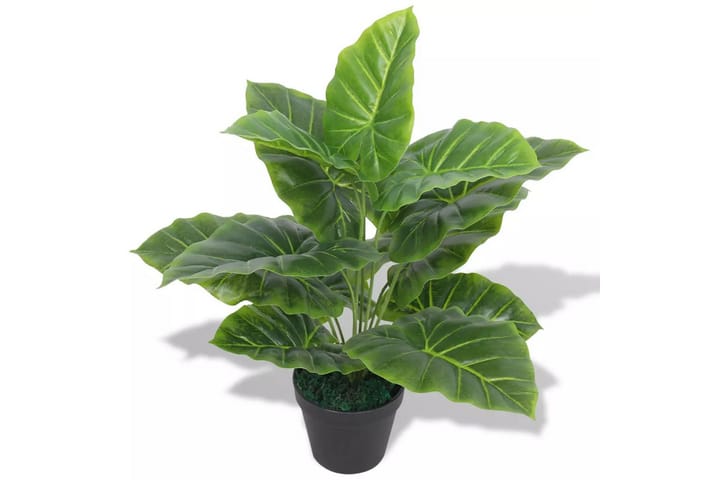 Kunstig taroplante med potte 45 cm grønn - Grønn - Innredning - Dekorasjon - Kunstige planter