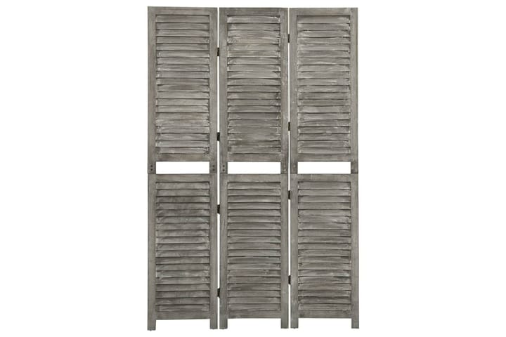 Romdeler 3 paneler grå 106,5x166 cm heltre - Grå - Interiør - Dekorasjon & innredningsdetaljer - Romdelere