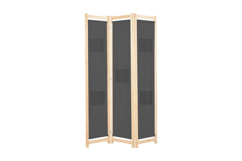Romdeler 3 paneler grå 120x170x4 cm stoff - Grå - Innredning - Dekorasjon & innredningsdetaljer - Romdelere