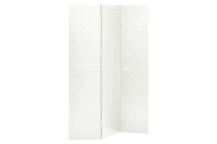 Romdeler 3 paneler hvit 120x180 cm stål - Hvit - Innredning - Dekorasjon & innredningsdetaljer - Romdelere