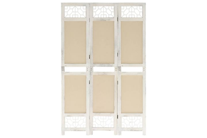 Romdeler 3 paneler kremhvit 105x165 cm stoff - Krem - Interiør - Dekorasjon & innredningsdetaljer - Romdelere