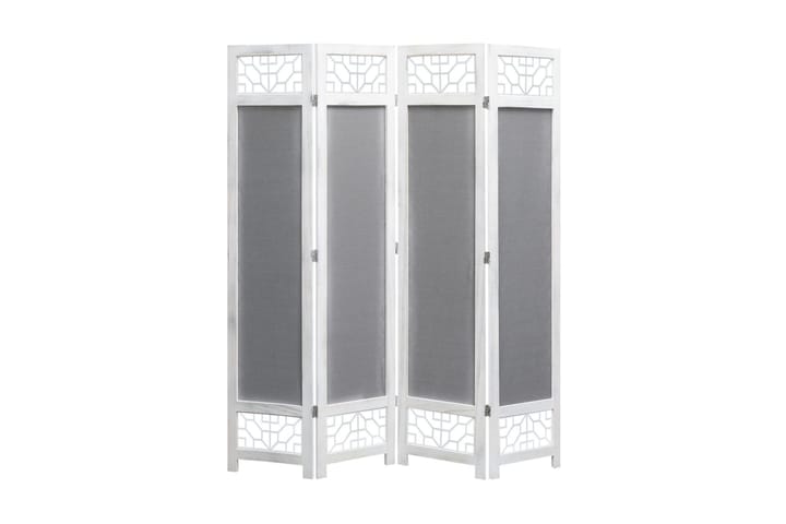 Romdeler 4 paneler grå 140x165 cm stoff - Grå - Innredning - Dekorasjon & innredningsdetaljer - Romdelere