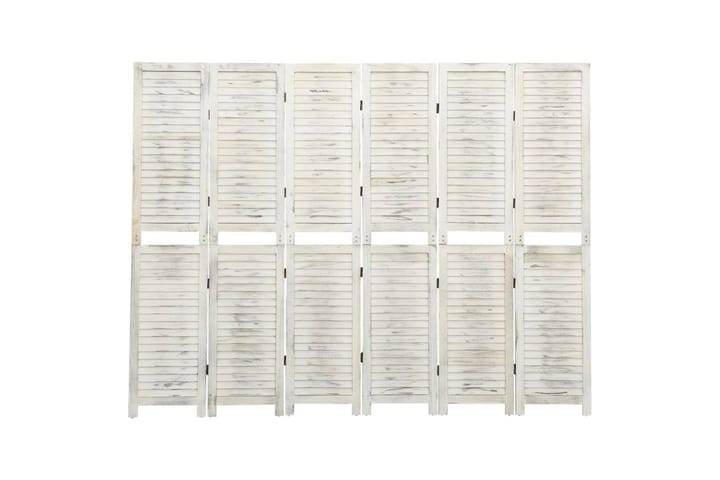 Romdeler 5 paneler antikk hvit 215x166 cm heltre - Hvit - Interiør - Dekorasjon & innredningsdetaljer - Romdelere