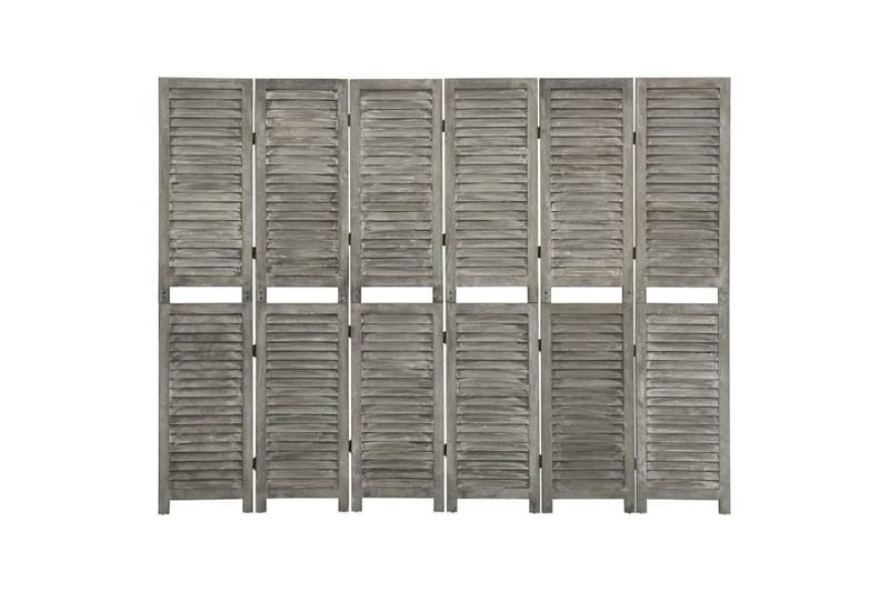 Romdeler 5 paneler grå 214x166 cm heltre - Grå - Interiør - Dekorasjon & innredningsdetaljer - Romdelere
