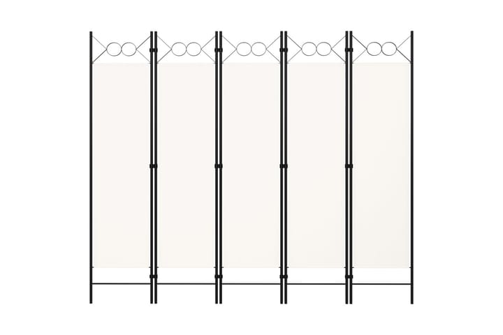 Romdeler 5 paneler hvit 200x180 cm - Møbler - Stoler - Lenestoler