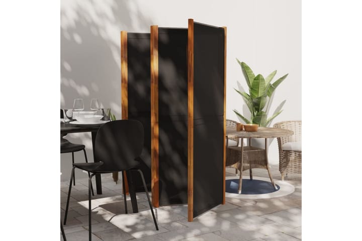 Romdeler 5 paneler svart 350x180 cm - Svart - Interiør - Dekorasjon & innredningsdetaljer - Romdelere