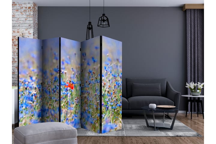 Romdeler A Sky-Colored Meadow - Cornflowers II - Artgeist sp. z o. o. - Interiør - Dekorasjon & innredningsdetaljer - Romdelere