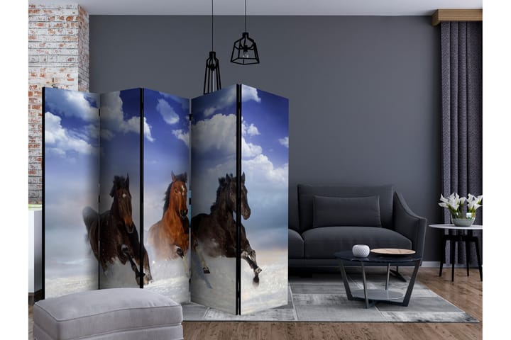 Romdeler Horses In The Snow 225x172 cm - Innredning - Dekorasjon & innredningsdetaljer - Romdelere