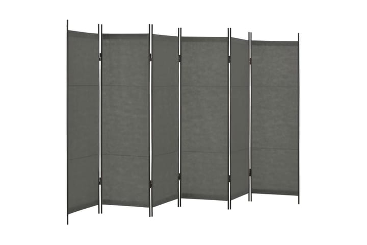 Romdeler med 6 paneler antrasitt 300x180 cm - Grå - Interiør - Dekorasjon & innredningsdetaljer - Romdelere
