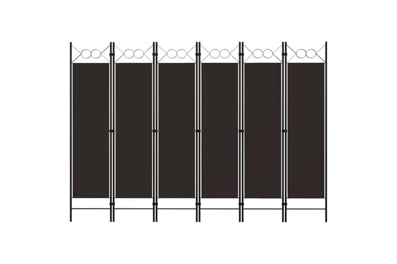 Romdeler med 6 paneler brun 240x180 cm - Interiør - Dekorasjon & innredningsdetaljer - Romdelere - Skjermvegg