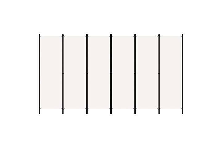 Romdeler med 6 paneler hvit 300x180 cm - Interiør - Dekorasjon & innredningsdetaljer - Romdelere - Bretteskjerm