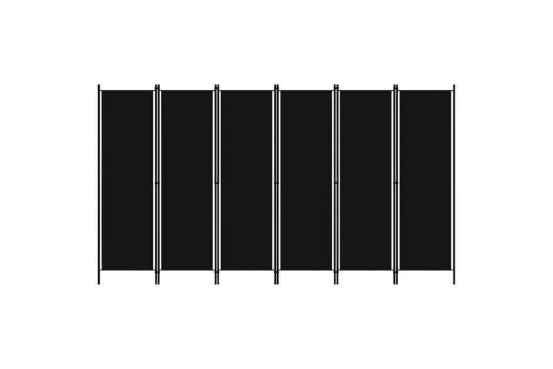 Romdeler med 6 paneler svart 300x180 cm - Innredning - Dekorasjon & innredningsdetaljer - Romdelere