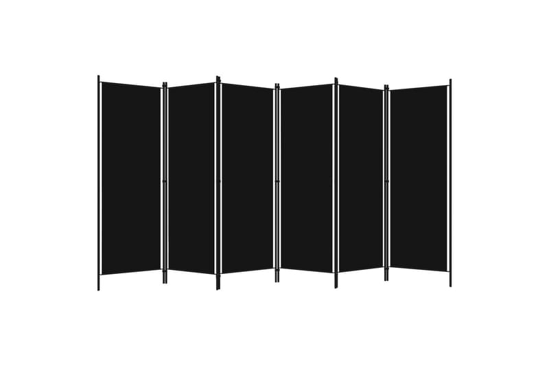 Romdeler med 6 paneler svart 300x180 cm - Innredning - Dekorasjon & innredningsdetaljer - Romdelere