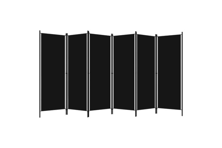 Romdeler med 6 paneler svart 300x180 cm - Interiør - Dekorasjon & innredningsdetaljer - Romdelere