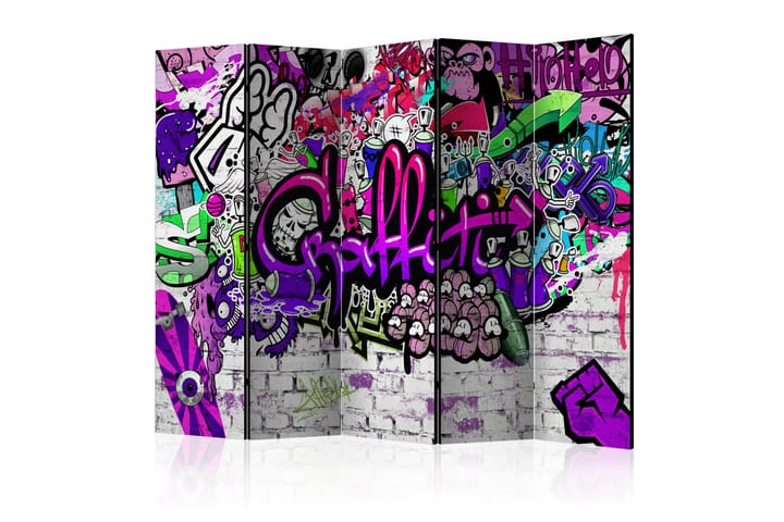 Romdeler Purple Graffiti 225x172 - Artgeist sp. z o. o. - Interiør - Dekorasjon & innredningsdetaljer - Romdelere