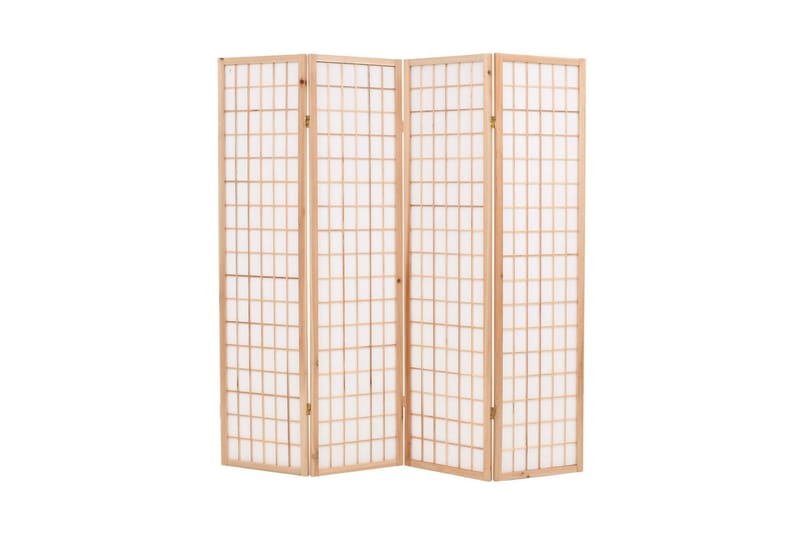 Sammenleggbar romdeler 4 paneler japansk stil 160x170cm - Beige - Interiør - Dekorasjon & innredningsdetaljer - Romdelere - Skjermvegg