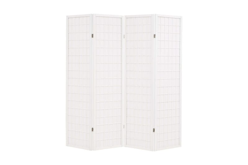 Sammenleggbar romdeler 4 paneler japansk stil 160x170cm hvit - Hvit - Innredning - Dekorasjon & innredningsdetaljer - Romdelere - Skjermvegg