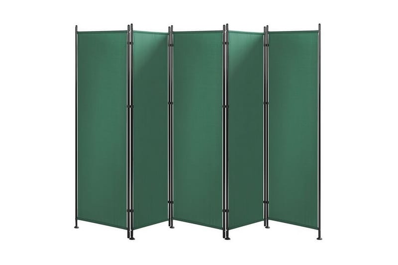 Skjermvegg 5 paneler 270 x 170 cm grønn NARNI - Grønn - Interiør - Dekorasjon & innredningsdetaljer - Romdelere