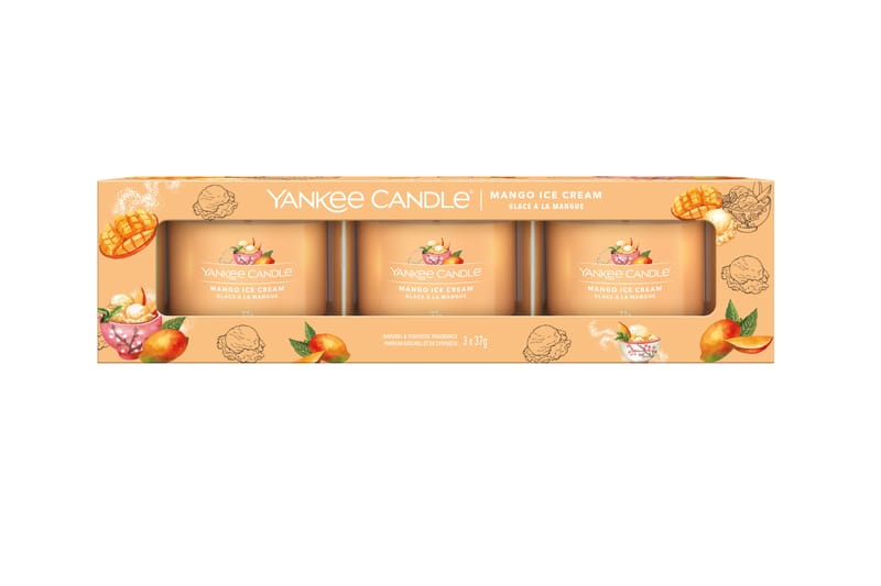 Duftlys Filled Votive Mango Ice Cream 3-pk - Yankee Candle - Innredning - Dekorasjon & innredningsdetaljer