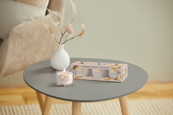 Duftlys Filled Votive Vanilla Crème Brulee 3-pk - Yankee Candle - Interiør - Lys & dufter - Romsduft & luftrenser - Duftlys & romdufter