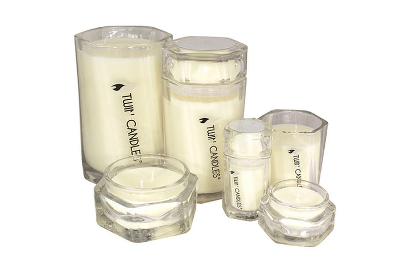 Duftlys Large White Oak Hvit - Twin Candles - Innredning - Dekorasjon - Duftlys & romdufter