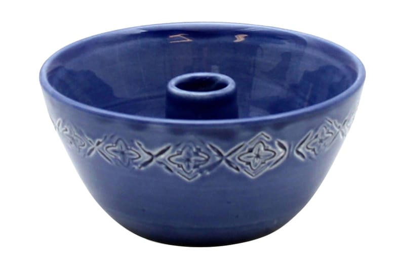 Gerbera Skål med Lysholder - Marineblå keramikk - Innredning - Dekorasjon & innredningsdetaljer