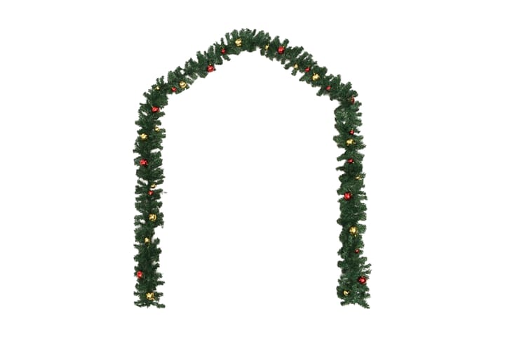 Julegarland med kuler 4 stk grønn 270 cm PVC - grönn - Interiør - Dekorasjon & innredningsdetaljer - Festdekorasjon