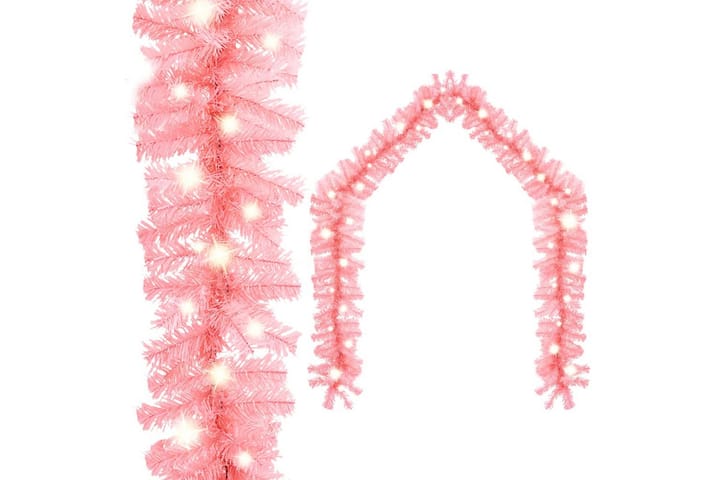 Julekrans med LED-lys 10 m rosa - Rosa - Innredning - Dekorasjon & innredningsdetaljer - Festdekorasjon - Nyttårsdekorasjon