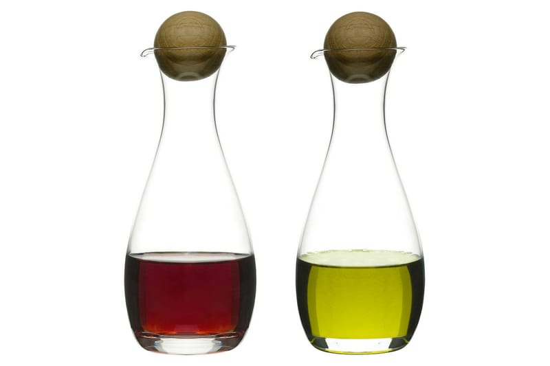 Olje/Vineddikflaske Oval Oak med Eikekork, 2-pk - Sagaform - Innredning - Kjøkkenutstyr - Karaffler og mugger