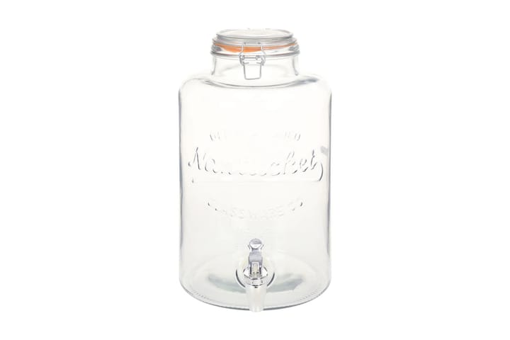 Vanndispenser XXL med kran gjennomsiktig 8 L glass - Gjennomsiktig - Innredning - Kjøkkenutstyr - Kjøkkenprodukter