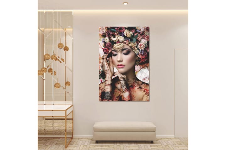Akrylbilde Flower Woman II Glass/Flerfarget - 120x80 cm - Interiør - Plakater & posters - Lerretsbilder
